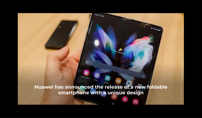 Huawei has announced the release of a new foldable smartphone with a unique design