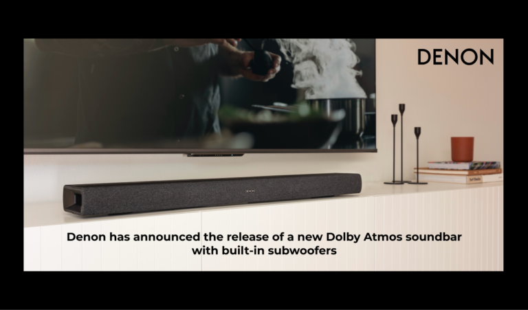 Denon has announced the release of a new Dolby Atmos soundbar with built-in subwoofers