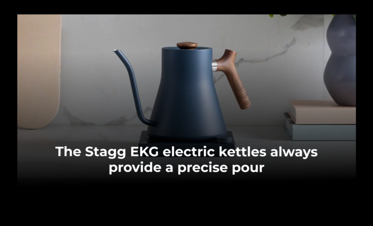 The Stagg EKG electric kettles always provide a precise pour