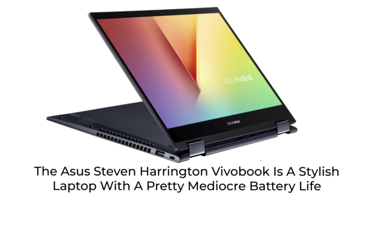 The Asus Steven Harrington Vivobook is a stylish laptop with a pretty mediocre battery life