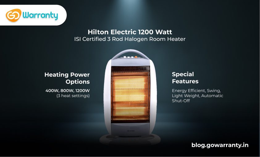 Dive Deep into the Hilton Electric 1200 Watt ISI Certified Halogen Room Heater
