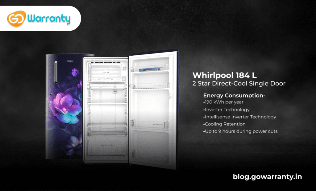 Whirlpool 184 L 2 Star Direct-Cool Single Door Refrigerator Review