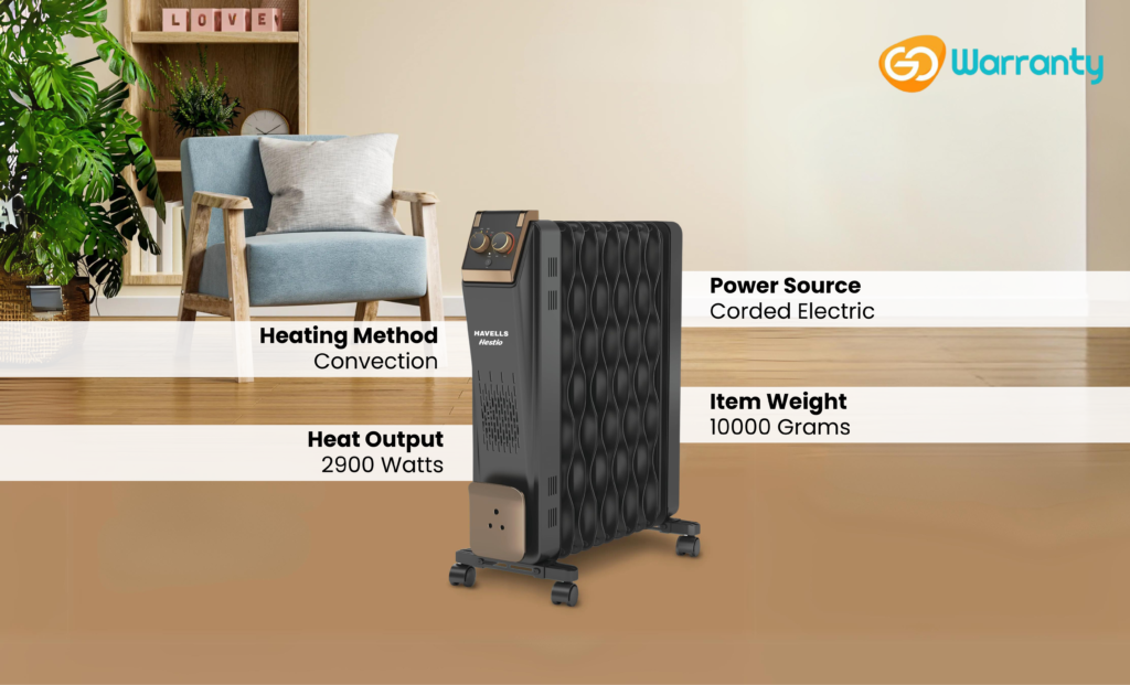 Stay Cozy with Havells 11 Fin Hestio Oil-Filled Radiator this Winter