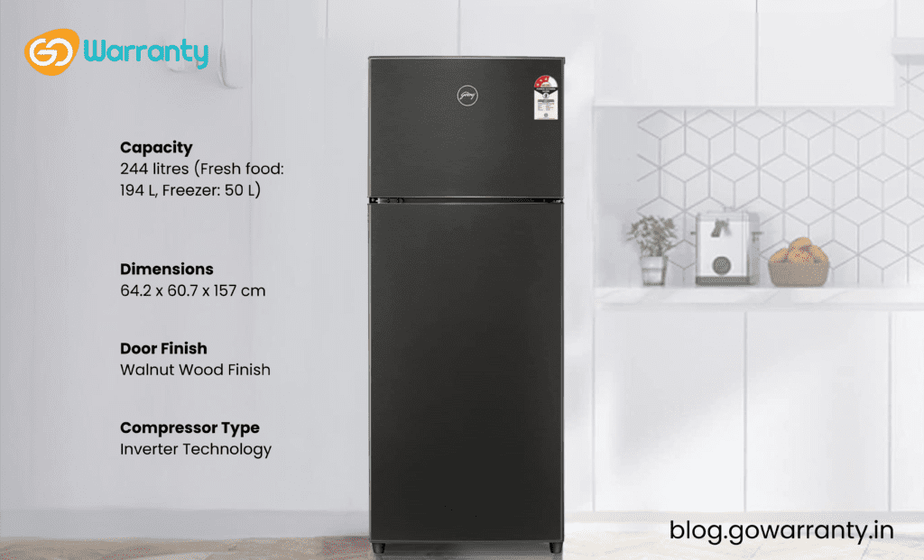 Godrej 244 L Frost-Free Double Door Refrigerator