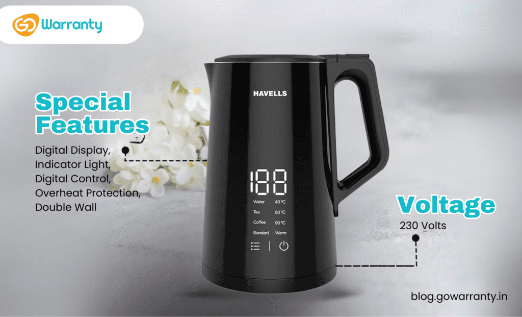 A Detailed Exploration of the Havells I-Conic 1.5 Litre Digi Kettle